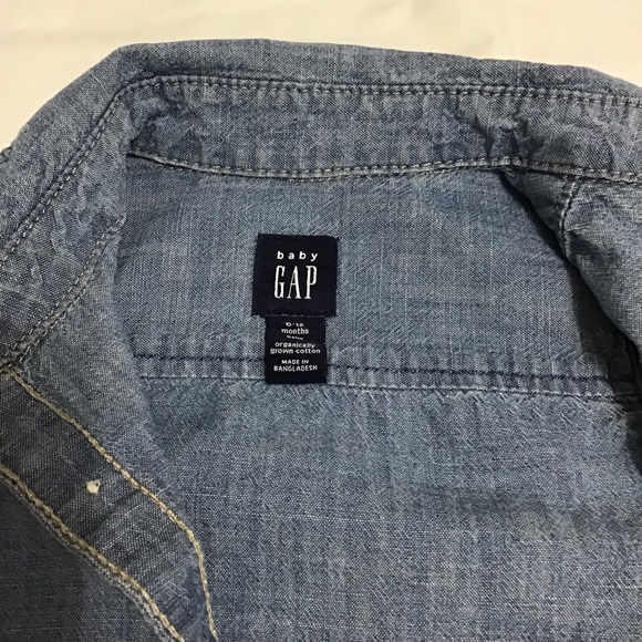 Gap Baby Boy 2-piece Chambray Shirt and Splendid Pants Size 6-12 Month - K327 - Picture 8 of 12